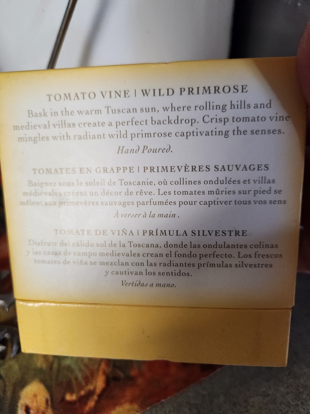 Tocca Tuscany Yellow Decorative Candle Box - Picture 6 of 6